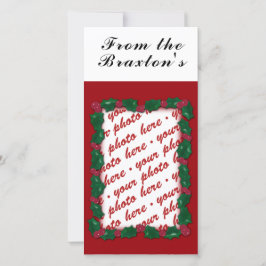 Festividades Cartão de Natal com Foto ou Etiqueta de Presente c