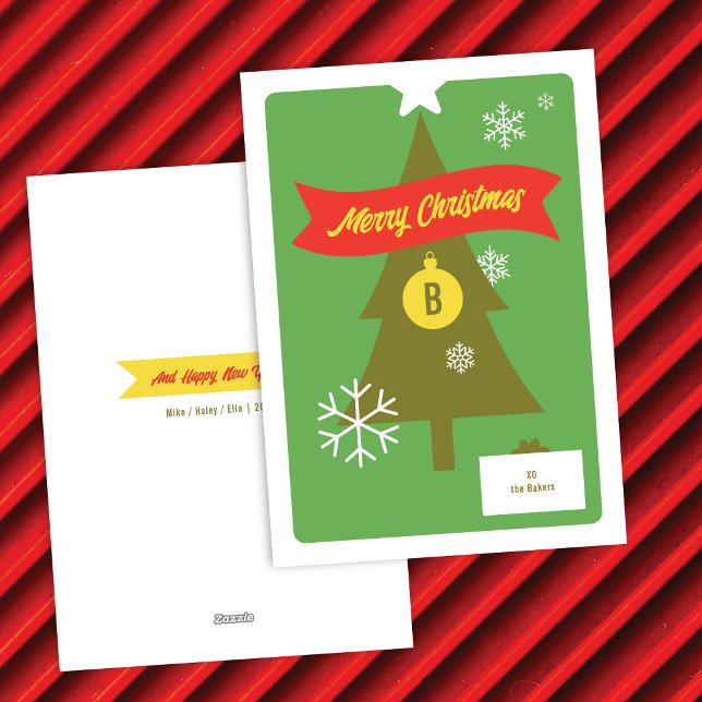 Festividades Cartão de Natal com Ícones de Natal monogramas (Criador carregado)