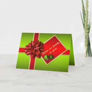 Festividades Cartão de Natal com Inserção de Foto da Família