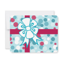 Cartão de Natal com Laço Retro