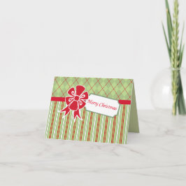 Festividades Cartão de Natal com Laço Retrô
