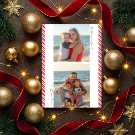 Festividades Cartão de Natal com Listra de Bastão de Doces - Fo