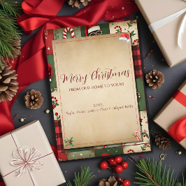 Festividades Cartão de Natal com Patchwork Vintage da Nossa Cas