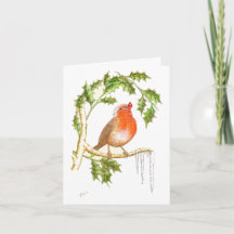 Cartão de Natal com Robin