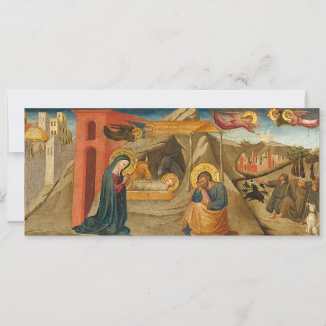 Festividades Cartão de Natal com Tema Religioso (Frente)