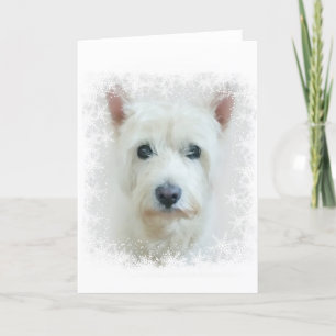 Festividades Cartão de Natal com Westie