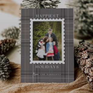 Festividades Cartão de Natal com Xadrez de Férias Mais Feliz