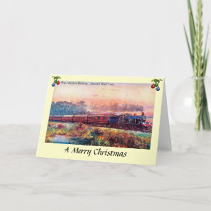 Festividades Cartão de Natal - Comboio de Barco Harwich