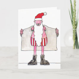 Festividades Cartão de Natal cómico de Papai Noel