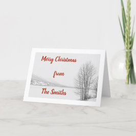 Festividades Cartão de Natal congelado do lago