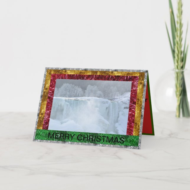 Festividades Cartão de Natal congelado Niagara Falls (Frente)