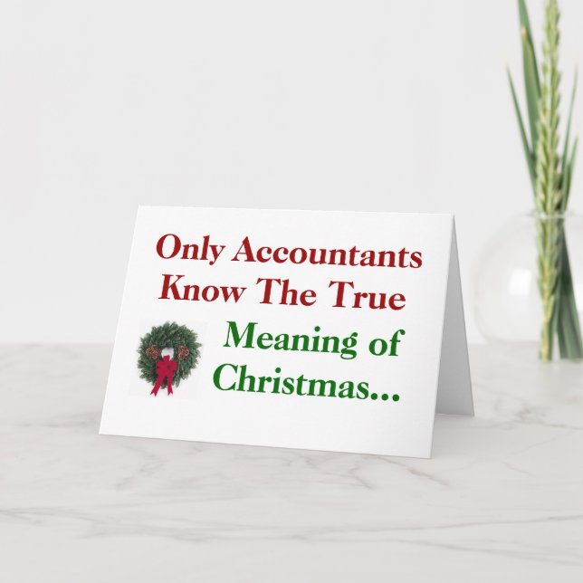 Festividades Cartão de Natal Contador | Funny Accounting Pun (Frente)
