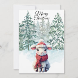 Festividades Cartão de Natal Cordeiro Frio