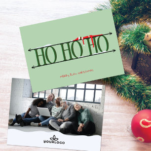 Festividades Cartão de Natal Corporativo Elf Verde Shenanigans