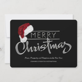 Festividades Cartão de Natal Corporativo Moderno de Chapéu de P