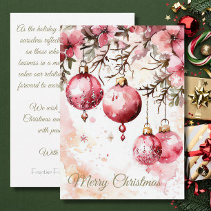Festividades Cartão de Natal Corporativo Personalizado para Emp