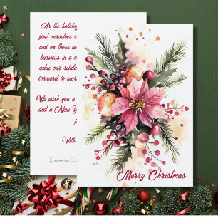 Festividades Cartão de Natal Corporativo Personalizado para Emp