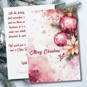 Festividades Cartão de Natal Corporativo Personalizado para Emp