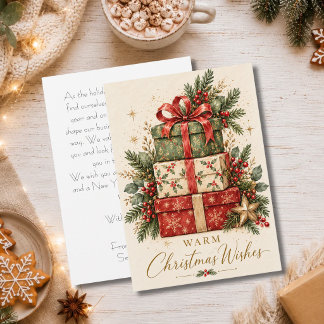 Festividades Cartão de Natal Corporativo Personalizado para Emp