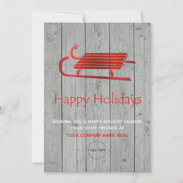 Festividades Cartão de Natal Corporativo Russo Red Sled