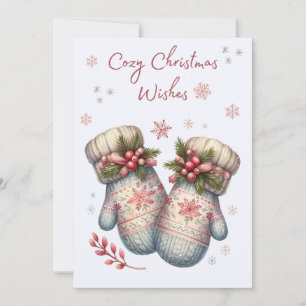 Festividades Cartão de Natal Cozy Mittens