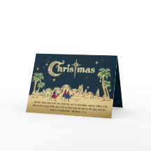 Cartão de Natal Cristão para Viajantes do Deserto 
