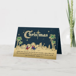 Festividades Cartão de Natal Cristão para Viajantes do Deserto 