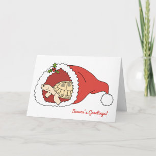 Festividades Cartão de Natal customizável da tartaruga do rus
