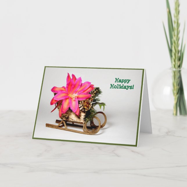 Festividades Cartão de Natal customizável de Epiphyllum (Frente)
