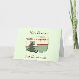 Festividades Cartão de Natal customizável do campista do