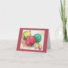 Festividades Cartão de Natal da aguarela: Ornamento