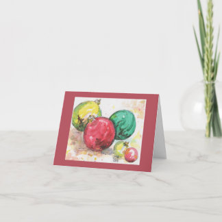 Festividades Cartão de Natal da aguarela: Ornamento