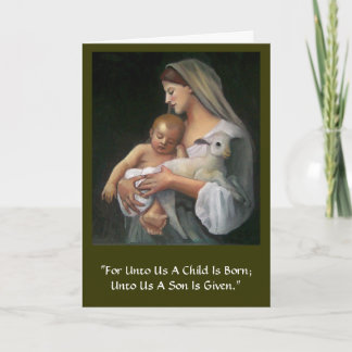 FESTIVIDADES CARTÃO DE NATAL DA ARTE CLÁSSICA: MADONNA &