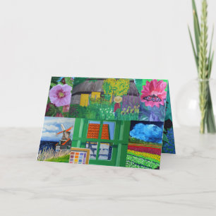 Festividades Cartão de Natal da arte da flor do viagem