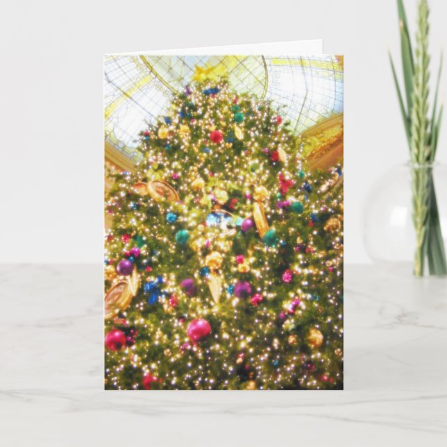 Festividades Cartão de Natal da Árvore Dazzle (Frente)