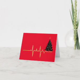Festividades Cartão de Natal da Árvore de Coração Cartão Médico