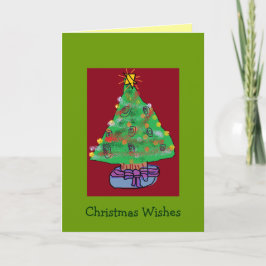 Festividades Cartão de Natal da árvore do ouropel