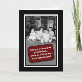 Festividades Cartão de Natal da barba do papai noel