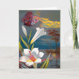 Festividades Cartão de Natal da Borboleta Vitoriana