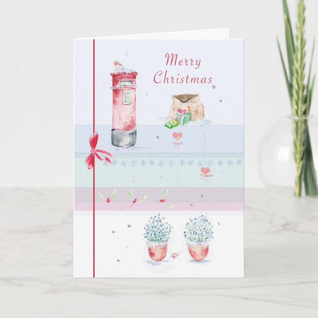 Festividades Cartão de Natal da caixa do cargo (Frente)