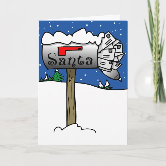 Festividades Cartão de Natal da caixa postal do papai noel (Frente)