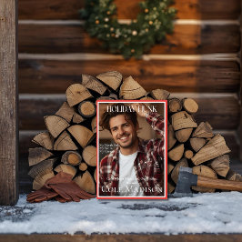 Festividades Cartão de Natal da Capa da Revista Holiday Hunk