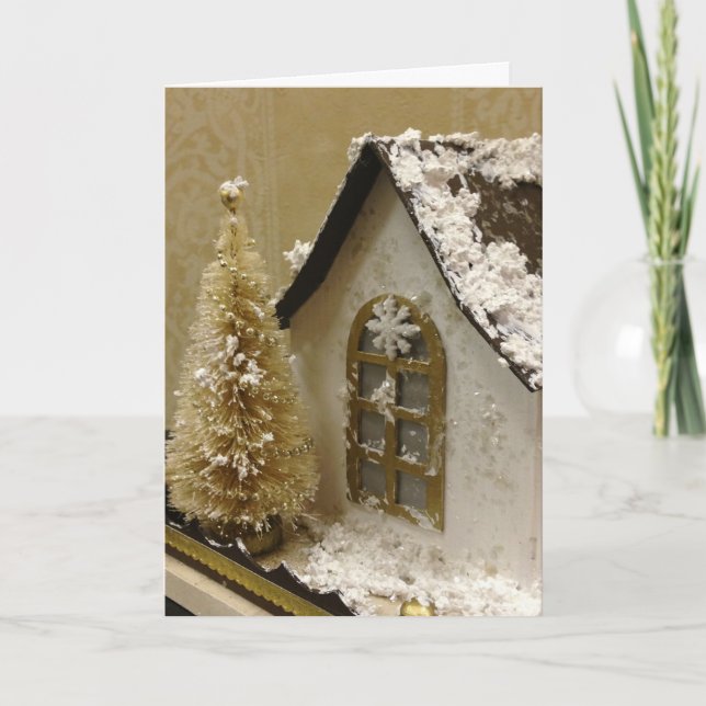 Festividades Cartão de Natal da Casa de Pão Ginger (Frente)