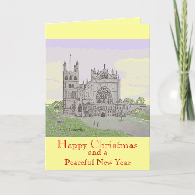 Festividades Cartão de Natal da Catedral de Exeter (Frente)