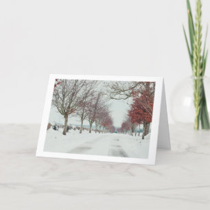 Festividades Cartão de Natal da cena da neve de Cotswold