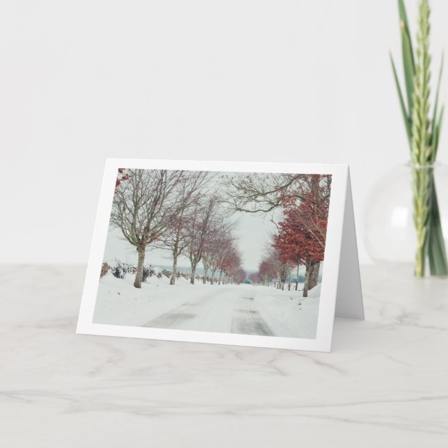 Festividades Cartão de Natal da cena da neve de Cotswold (Frente)