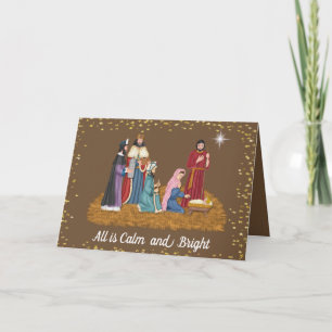 Festividades Cartão de Natal da Cena Religiosa de Jovem