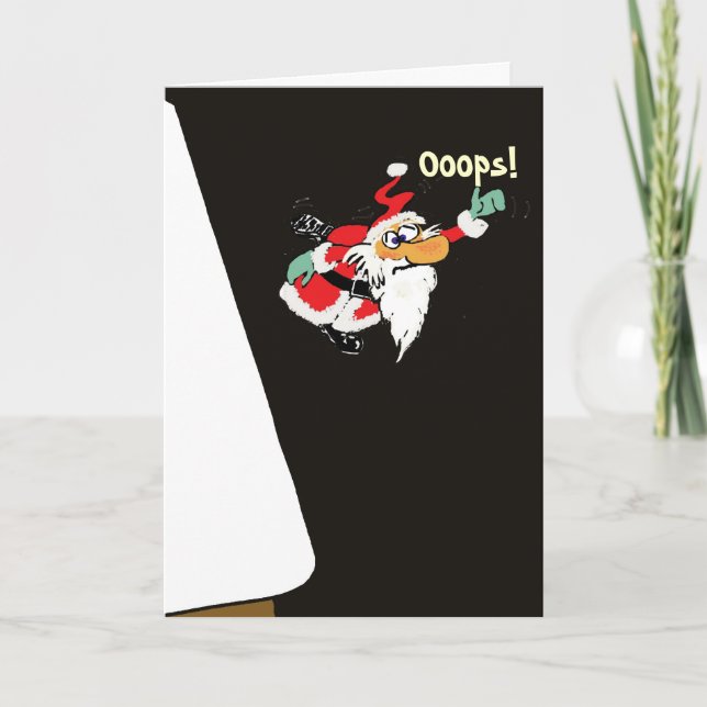 Festividades Cartão de Natal da doença de Meniere do papai noel (Frente)