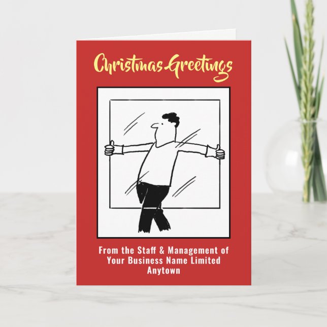 Festividades Cartão de Natal da Empresa de Vidro e Vidro de Gla (Frente)