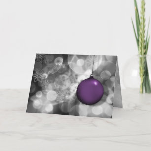 Festividades Cartão de Natal da empresa, roxo, prata festiva